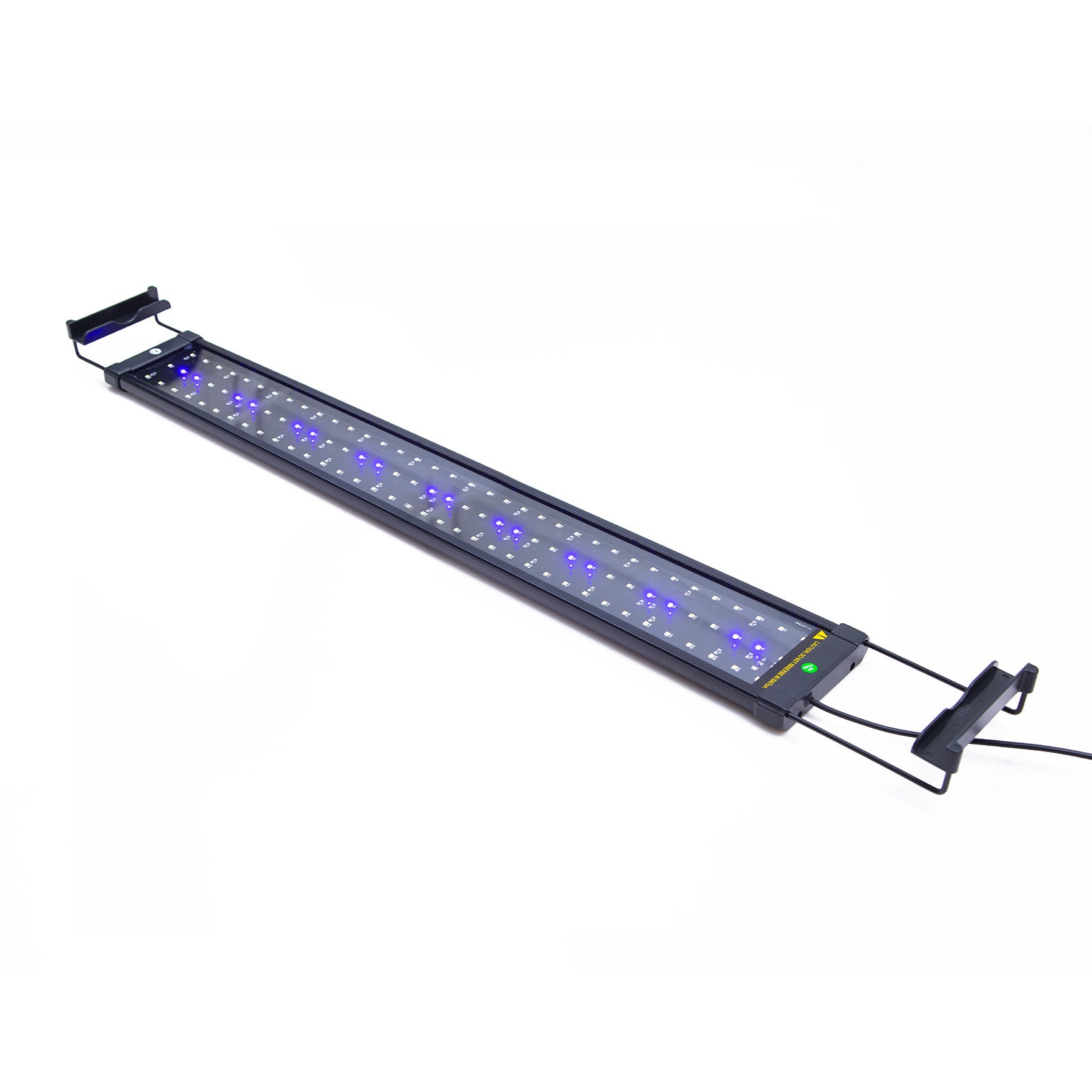 Dynamic Power 18W Aquarium Blue White LED Light designed for 75-95cm tanks, showcasing its sleek design and dual lighting options.